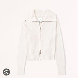 Abercrombie ribbed double zip sweater